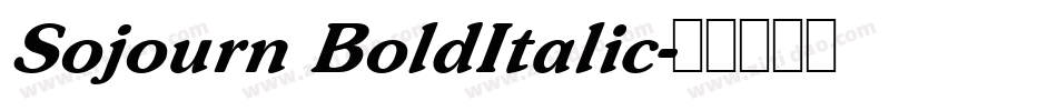 Sojourn BoldItalic字体转换